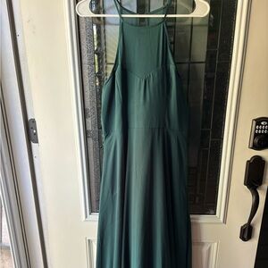 Lulu's Teal Satin Dress